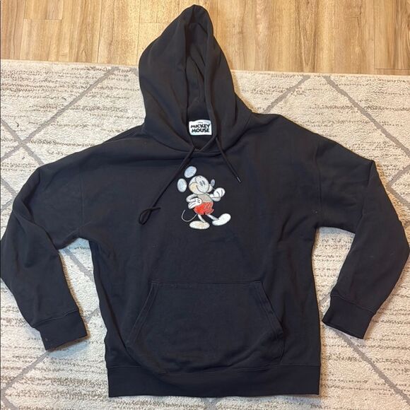 Mickey Other - Black Mickey Mouse Sweatshirt Hoodie Size Large Mickey and Friends Genuine Mouse